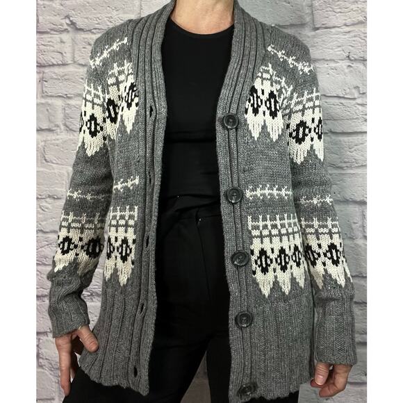 Vintage Y2K Western Style Wool Blend Cardigan by Moda International - Picture 4 of 12